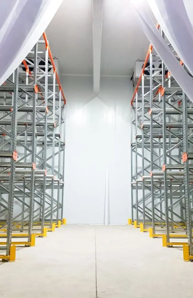 Racks dentro de una cámara